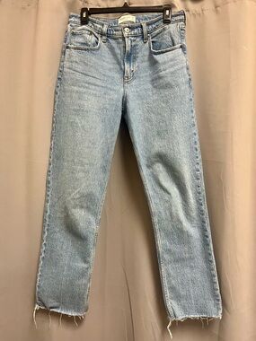Abercrombie & Fitch 90s Straight Curve Love Mid-Rise Light Blue Jeans